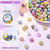80Pcs 20 Colors Opaque Resin Rondelle European Beads RESI-FS0002-46-3