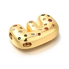 Brass Cubic Zirconia Pendants KK-M295-13G-E-2