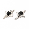 Rack Plating Alloy with Glass Pendants FIND-G051-03P-3
