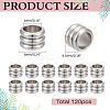 120Pcs 202 Stainless Steel Beads STAS-ME0002-49-2