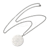 Non-Tarnish 304 Stainless Steel Curb Chain Pendant Necklaces NJEW-H034-01P-2