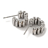 Brass Stud Earrings EJEW-R158-01P-2