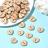 Lovely 2-hole Basic Sewing Button in Heart Shape NNA0Z9E-5