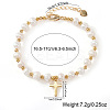 Elegant Roudelle Natural Freshwater Pearl & Brass Beaded Bracelets EN4357-2-1