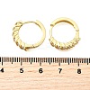 Brass Micro Pave Clear Cubic Zirconia Hoop Earrings EJEW-Z121-13G-5