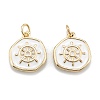 Brass Enamel Pendants X-KK-A155-07G-1