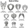 100Pcs 10 Styles Tibetan Style Alloy Charms TIBEP-CJ0002-42-2