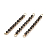 Brass Micro Pave Cubic Zirconia Links X-KK-I658-24A-1