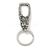 Tibetan Style 316 Surgical Stainless Steel Fittings with 304 Stainless Steel Key Ring FIND-Q101-06AS-02-1