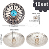 10Pcs 1-Hole Alloy & Turquoise Buttons FIND-GF0002-23-2