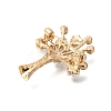 Bottle of Flowers Alloy Olivine Rhinestone Brooch LS-JEWB-Q002-02G-2