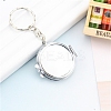 Iron Folding Mirror Keychain LS-DIY-D079-01A-5