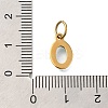 Ion Plating(IP) 304 Stainless Steel Enamel Alphabet Charms STAS-F308-02G-O-3