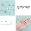 200Pcs 4 Colors Transparent Acrylic Pendants MACR-FH0001-03-3