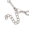 Flower Glass Seed Bead & Shell Pearl Pendant Necklaces NJEW-JN04740-5