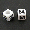 Letter Acrylic European Large Hole Beads OPDL-R050-10mm-M-1