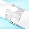 Hammered 304 Stainless Steel Cuff Bangles BJEW-Z164-01P-2