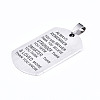 201 Stainless Steel Quote Pendants STAS-T044-232P-3