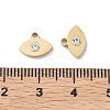 304 Stainless Steel with Rhinestone Pendants STAS-Z184-06G-3