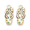 Alloy Enamel Pendants ENAM-T022-39KCG-01-1