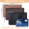 3Pcs 3 Colors Litchi Print PU Leather Zip Pouches ABAG-CP0001-07-2