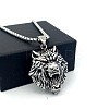 Vintage Punk Wolf Head 304 Stainless Steel Pendant Necklaces for Men HO0962-3