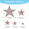 20Pcs 4 Colors Star Hotfix Rhinestone Kit(Hot Melt Adhesive On The Back) DIY-FH0007-04-2
