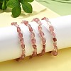 Natural Strawberry Quartz Beads Bracelets for Women BJEW-H623-02S-15-3