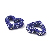 Heart Shape Polymer Clay Rhinestone Beads CLAY-NH0001-09B-07-3