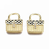 Brass Micro Pave Cubic Zirconia Enamel Pendants ZIRC-Q200-020A-NF-1