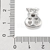 Rack Plating Brass Micro Pave Cubic Zirconia Beadss KK-B097-06P-3