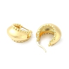 Rack Plating Brass Crescent Moon Hoop Earrings for Women EJEW-Q780-02G-2