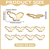 20Pcs Ion Plating(IP) Butterfly 304 Stainless Steel Charms STAS-LP0003-61-2
