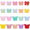 20Pcs 20 Styles Butterfly Food Grade Eco-Friendly Silicone Focal Beads SIL-PH0001-34-1