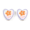 Floral Printed Porcelain Beads PORC-A033-01F-2