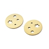 304 Stainless Steel Laser Cut Hollow Flower Connector Charms STAS-M111-07G-2