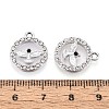Rack Plating Alloy Rhinestone Pendants PALLOY-T091-22M-P-4