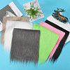 Faux Fur Squares Fabric LS-BJEW-WH0515-11D-4