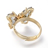 Adjustable Brass Glass Finger Rings RJEW-P148-A01-01-3