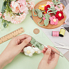 5Pcs 5 Colors Crochet Puff Flower Pendant Decorations with Adjustable Leaf DIY-FG0004-12-3