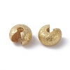 Textured Brass Crimp Beads Covers KK-I665-23G-2