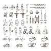 Tibetan Style Zinc Alloy Pendants TIBEP-TA0002-36AS-RS-14