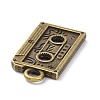 Tibetan Style Alloy Cassette Tape Pendants PALLOY-D203-01AB-3