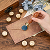 SUPERDANT 8Pcs 8 Style Wax Seal Brass Stamp Head DIY-SD0001-42-4