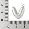 304 Stainless Steel Initial Pendants STAS-S186-12V-P-3