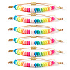 6Pcs Polymer Clay Beads Braided Bead Bracelets for Women NL7584-2-1
