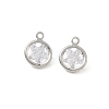 Brass Pave Clear Cubic Zirconia Charms CU-CBAD360-03P-01-1