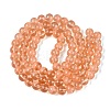 Transparent Glass Imitation Cat Eye Beads Strands GLAA-Q110-01C-14-2