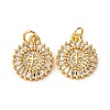 Brass Micro Pave Cubic Zirconia Pendants KK-A265-08G-1