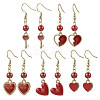 Alloy Enamel Heart Dangle Earrings EJEW-JE06272-02-1